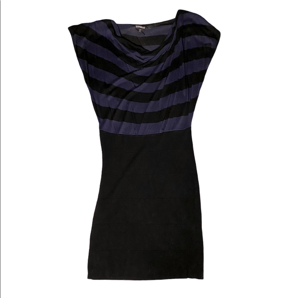 Express Black and Blue Dress. Size Medium.